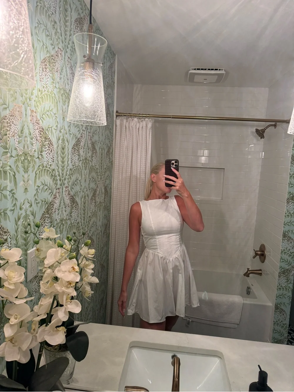 wild fable White Sleeveless A-Line Shower Curtain Style